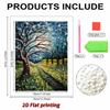 5D DIY Frameless Pearl Painting Country Road Pattern Painting Kit, Suitable for Home Living Room Bedroom and Other Wall Decoration Art Paintings
