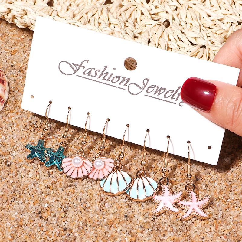 Cute Enamel Love Heart Drop Earrings for Women Girls Animal Flower Butterfly Earrings Kids Jewelry Set Gifts