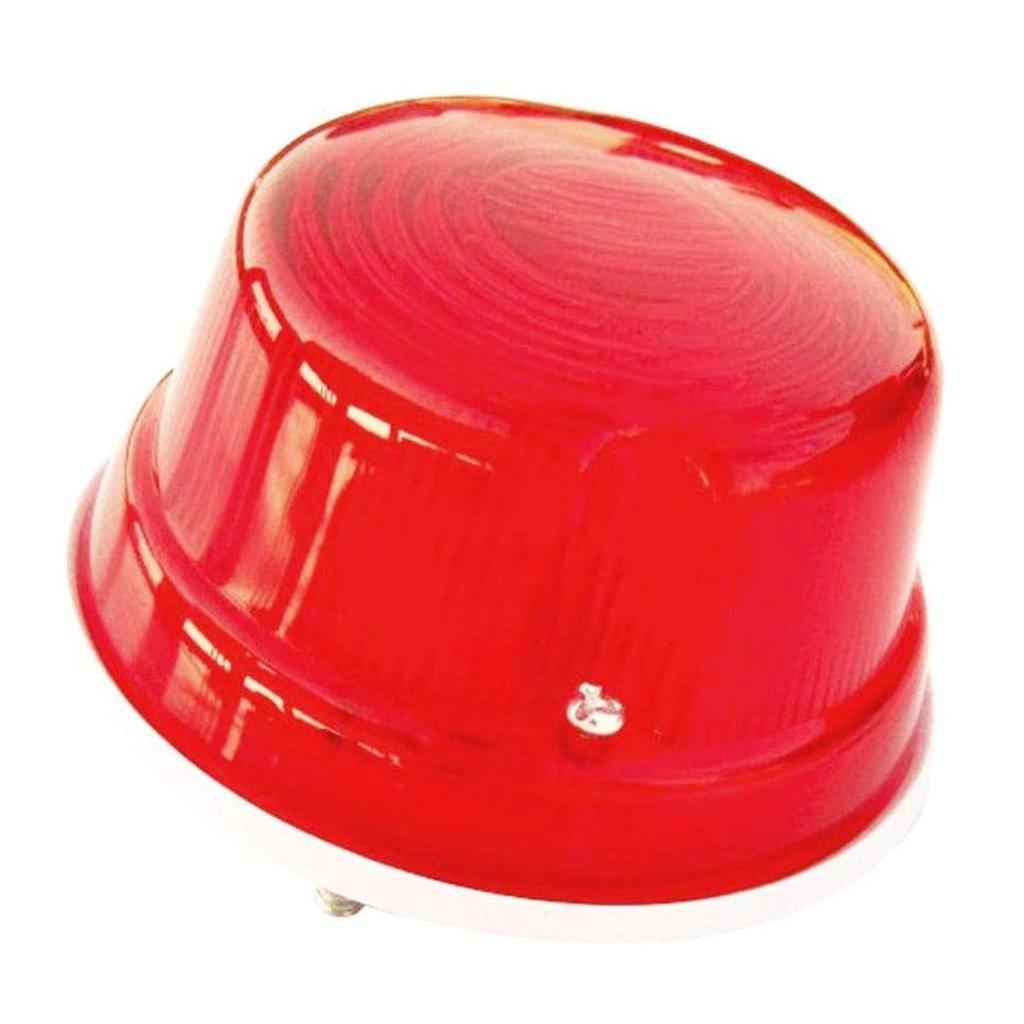 24V Round Flashers Light Universal Vehicle for Truck Tractor Bus,Iseki,Yanmar Red Emergency Roadside Flashers| 2 Pieces