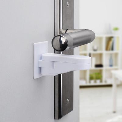 ABS Door Handle Lock Anti-pinch Multifunctional Child Safety Lock No Punching Self Adhesive Safety Protection Buckle Door Handle