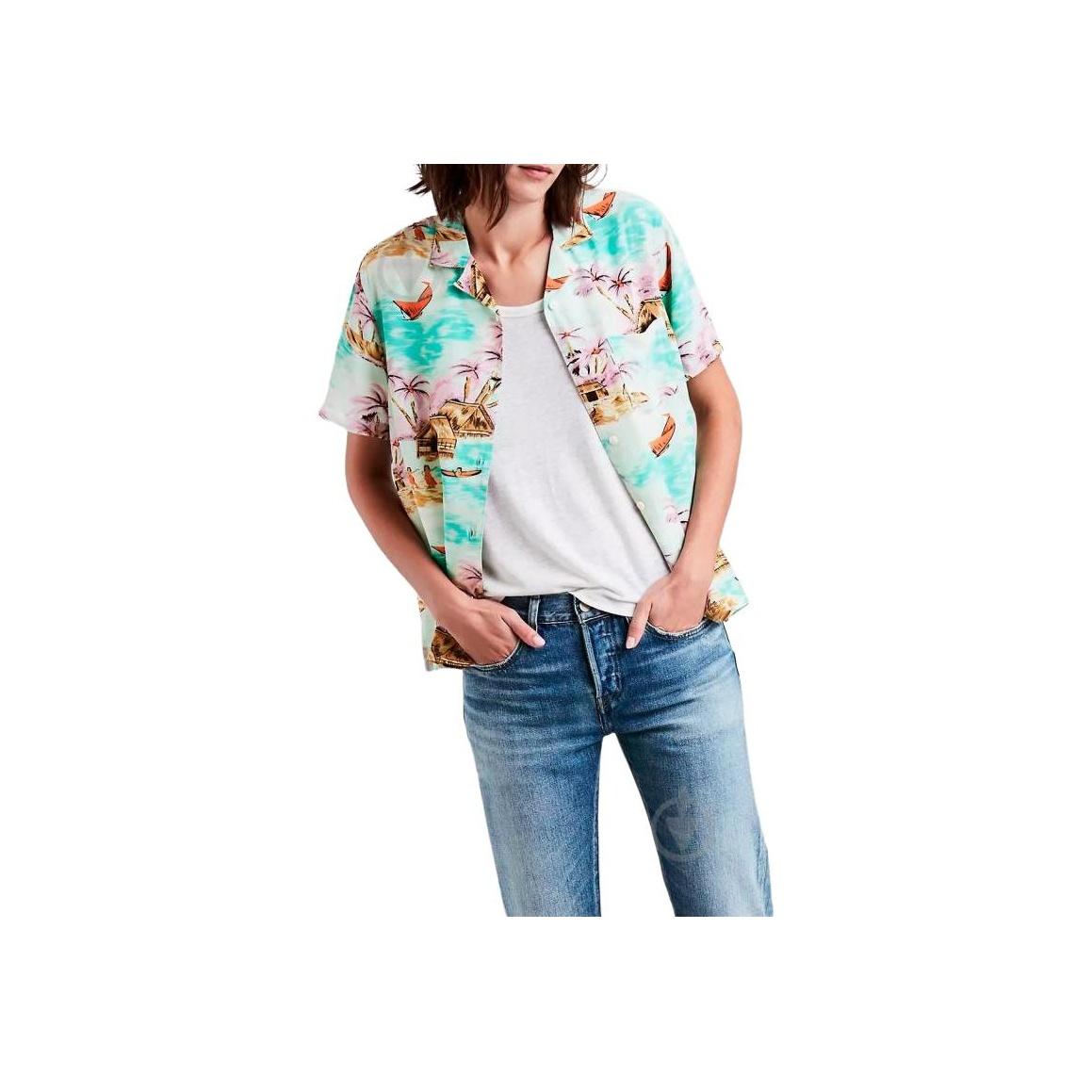 

Levis Рубашка женская с коротким рукавом, модная повседневная, с принтом, разноцветная 29642-0003 XS