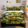 Set Biancheria da Letto Squadra di Calcio del Brasile Copripiumino Set Copripiumino Federe Decorazioni per la Casa (1 * Copripiumino 2 * Federe, senza piumino)