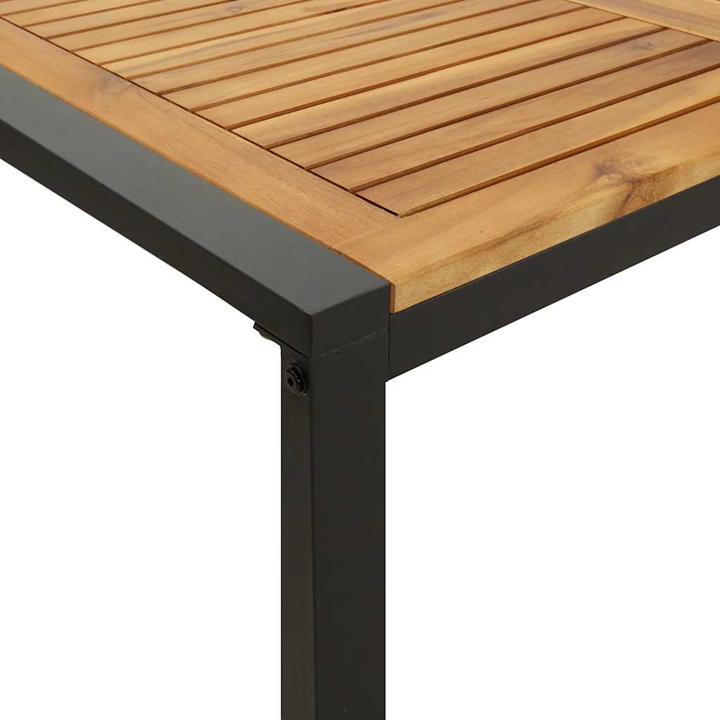 Garden Table with U-Shaped Legs, 160x80x75 Cm, Acacia