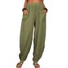 Women's Casual Pants, Loose Cotton and Linen Casual Pants, Home Harun Pants