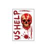 Halloween Bloody Footprints Clings Set 10PCS with Zombie Handprint Decals for Scary Event and Party Decoration