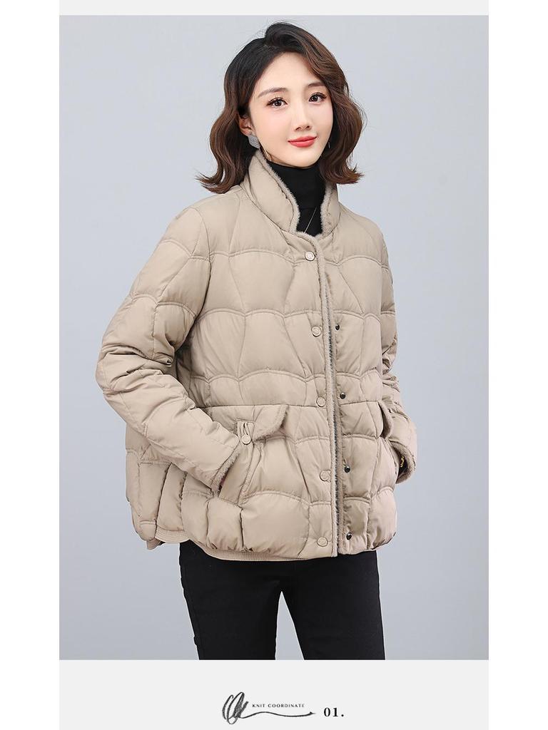 Women's Short Lightweight Down Jacket - 2024 Winter Collection, Loose Fit, Warm White Duck Down Outerwear