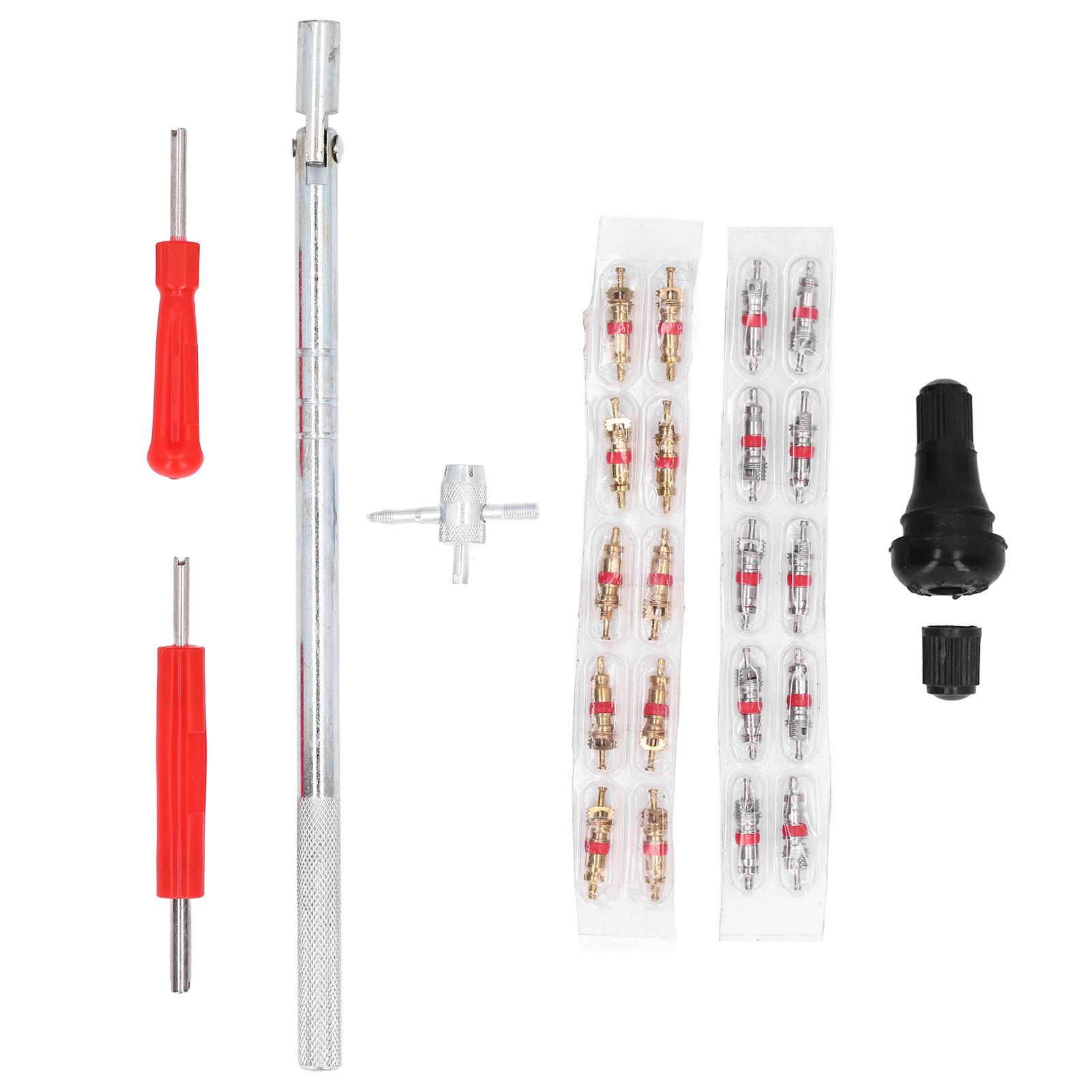 

54 шт. Инструмент для установки штока вентиля шины, набор для снятия и установки, ремонтный съемник, сердечник автомобильной вилки