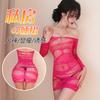 Fun Hollow Sexy Mesh Pajamas One-piece Mesh Passion Seduction Set Large Size