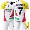 Teens Kids Adults Football Kits Sport Training Jersey Set with Socks #7 RONALDO Commemorative Edition