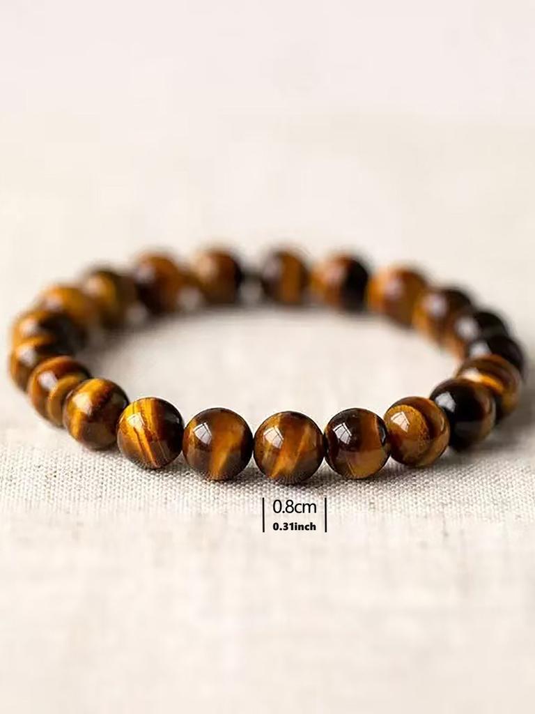 Retro Bracelet Tiger'S Eye Stone 10Mm Different Sizes Men'S Bracelet Stone Bracelet