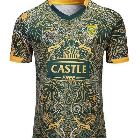 Rugby Jersey South Africa 100th Anniversary Rugby Jerseys Men's Short Sleeve Sweatshirts