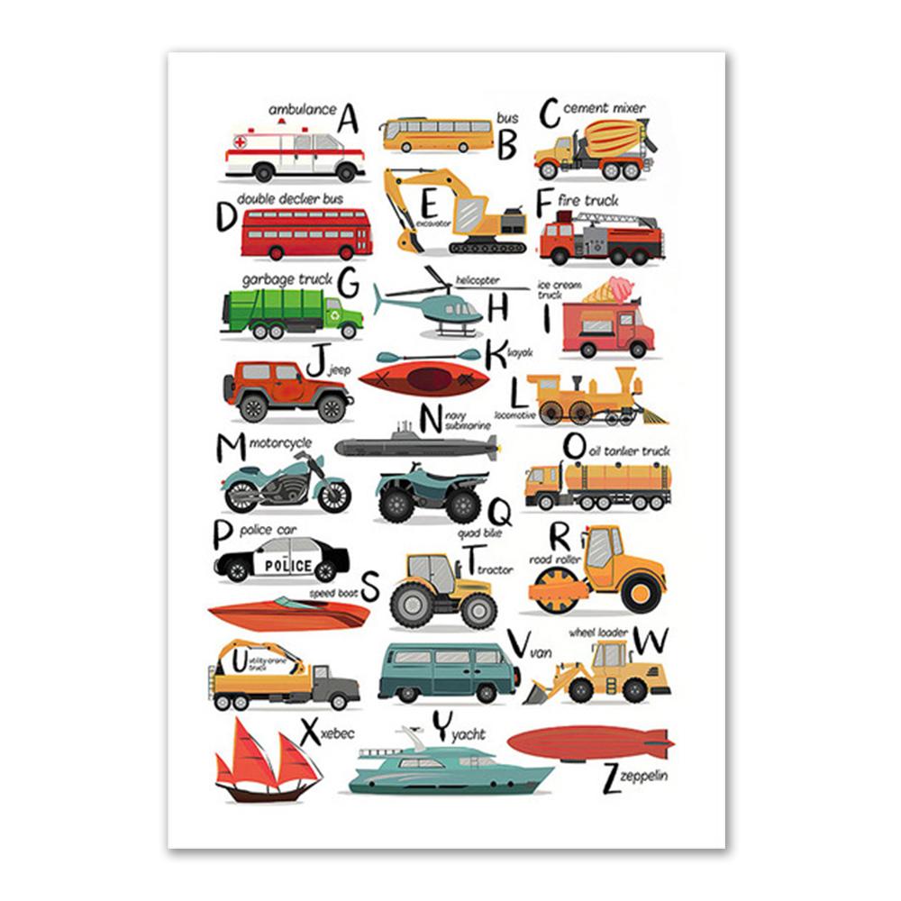 

Индивидуальное имя, настенное искусство для детской комнаты, персонализированный настенный плакат с принтом, автомобильное письмо, холст, живопись, фотографии, декор для детской комнаты 21x30cm No Frame