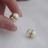 Fashion Elegant Cat-Eye Stone Magnetic Ear Clip for Women Weight Loss Acupoints Stud Earrings Without Piercing Jewelry