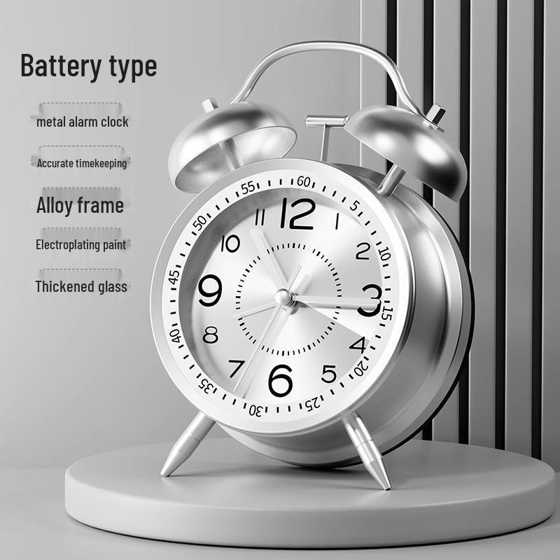 2025 Mechanical Alarm Clock for Students & Seniors - Compact, Rechargeable Wake-Up Call