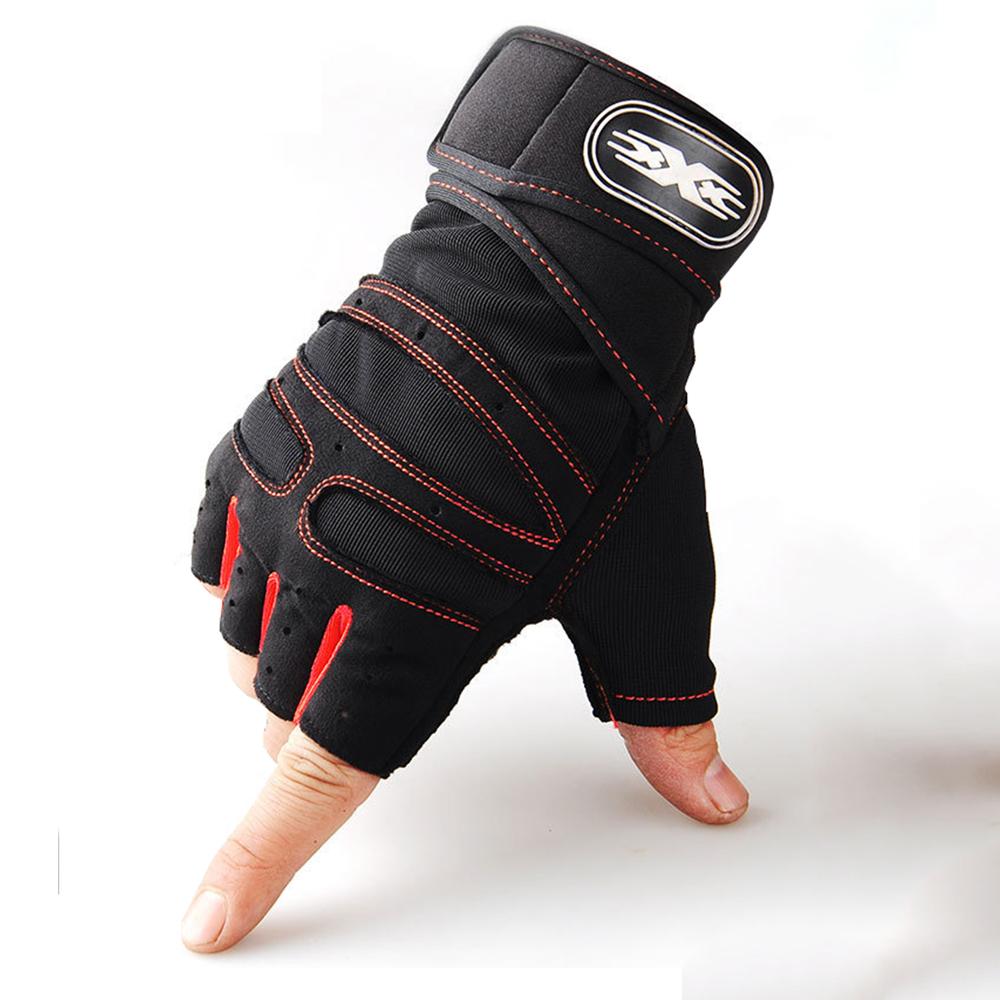 Fitness Gloves Crossfit Training Half Finger Gym Gloves Non-Slip Breathable Extended Wrist Support Bodybuilding Workout Gloves