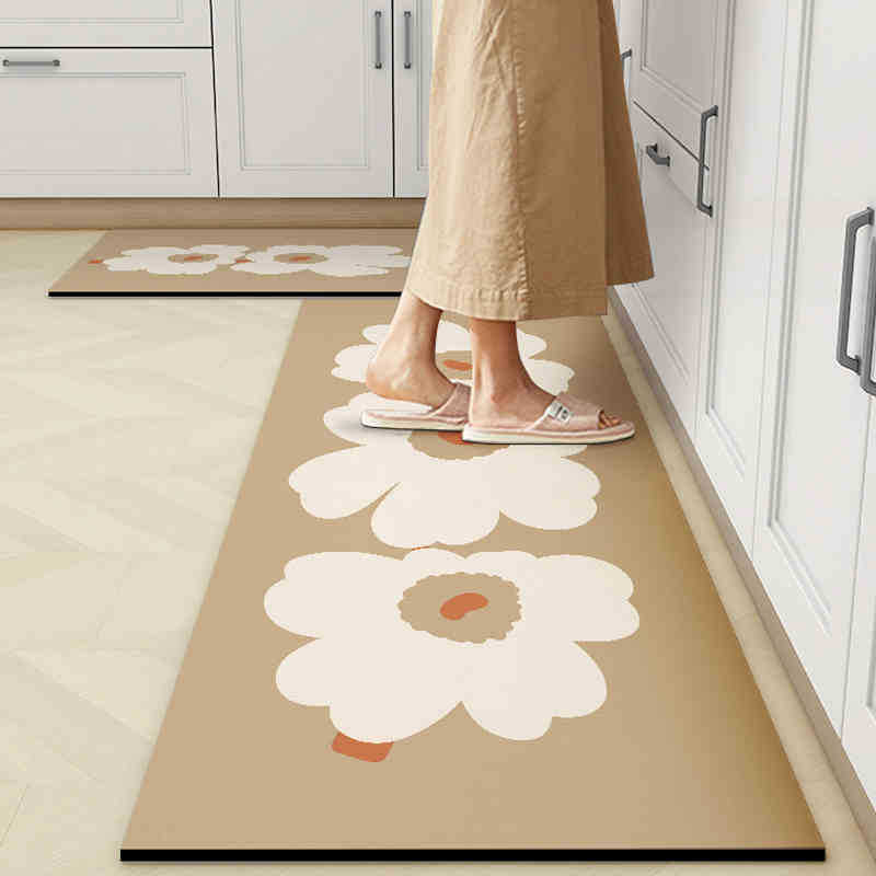 Small Fresh Kitchen Floor Mat, Water-Absorbing And Oil-Absorbing Floor Mat, Household Non-Slip, Wear-Resistant And Dirt-Resistant Floor Mat, Easy