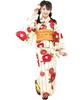 Nishiki Yukata Set for Dress and Includes Obi Easy To Perfect for Fireworks Retro and Modern Japanese Pattern with Round Size TIW001-140 3-Piece