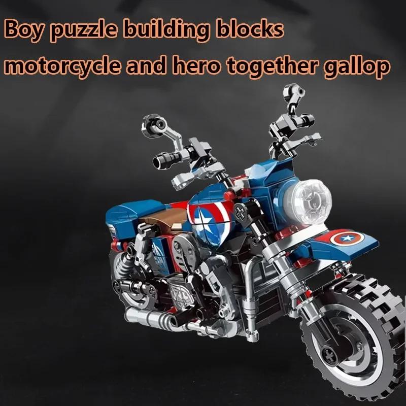 250 SZTUK Motocykl Vintage Kreatywny Mech Model Motocykla Klocki do Budowania Montaż DIY Zabawki Ozdoby Zestaw Prezent Chłopcy Dzieci Urodziny