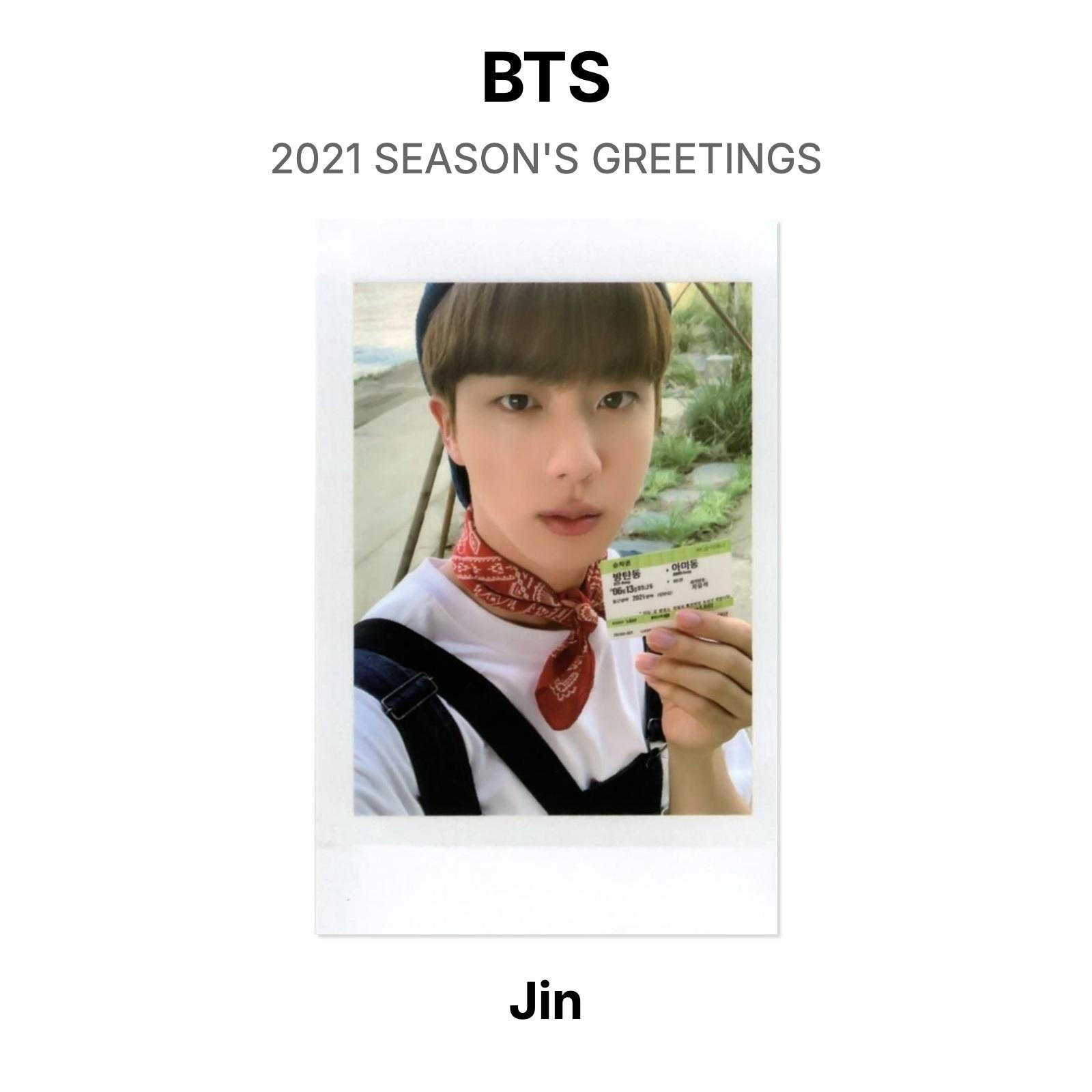 BTS 2021 SEASON S GREETINGS Official Photocard Jin