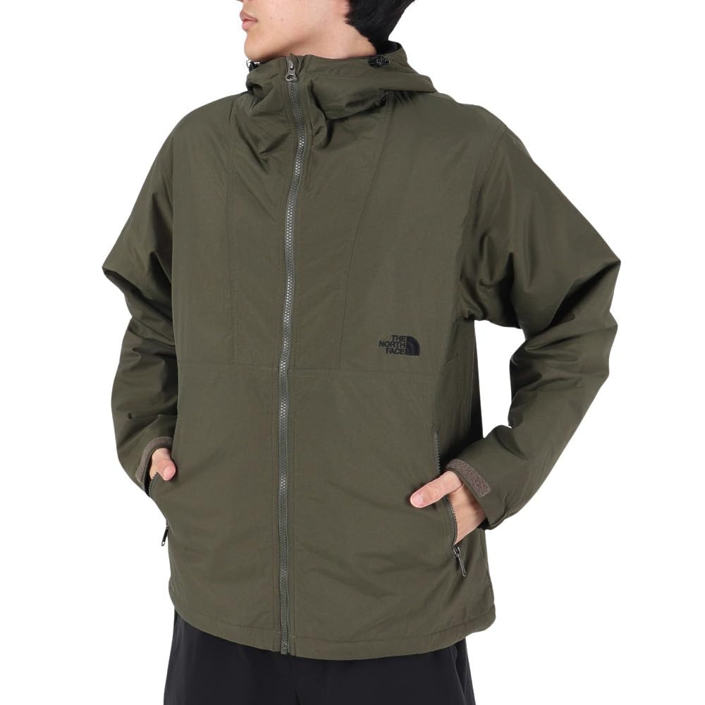 The North Face Compact Nomad New Size L Men's Blouson, Water-Repellent, Anti-Static, Cold-Weather Protection, Taupe/Black,