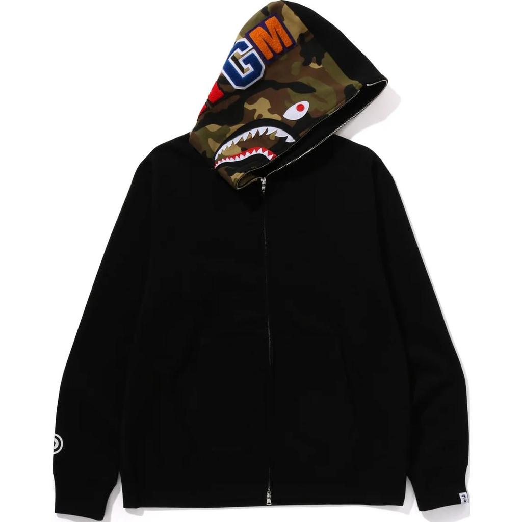 Bape A Bathing Ape Shark-pattern Hooded Zip-up Sweatshirt Unisex 0ZXSWM115005N