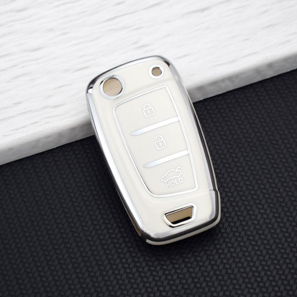 3 Buttons Tpu Car Key Case Cover For Hyundai Tucson For Hyundai I30 Accent Tucson Ix35 Solaris Elantra Kona Celesta Sonata Rings