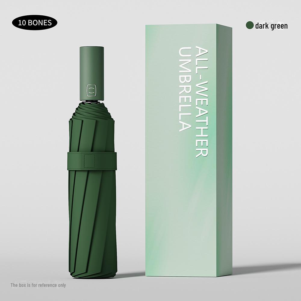 Automated 24-Bone Folding Umbrella, High-Grade Men's Dual-Use for Sun and Rain