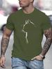 Men's 100% Pure Cotton Summer Loose Oversized Casual Comfortable Cat Pattern Printed Sports Round Neck Short Sleeved T-shirt Top