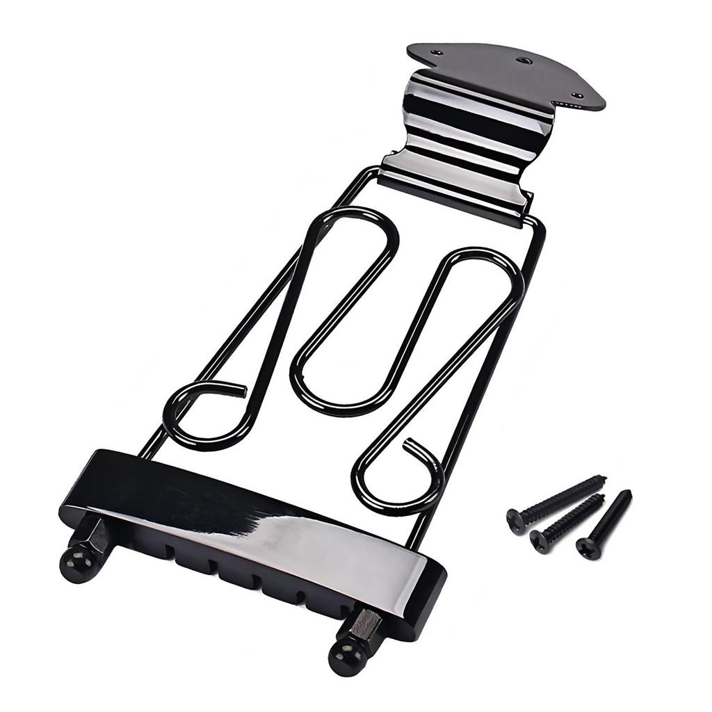 Guitar Trapeze Tailpiece with Mounting Screws, Replacement Repair Parts, Metal String Plate, 6 String for Jazz Archtop