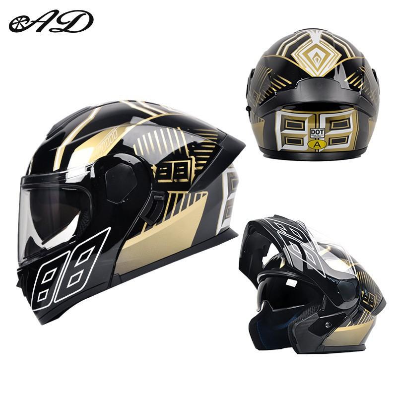 DOT Certified Motorcycle Helmet Uncovering Four-season Universal Men Women's Riding Safety Hat