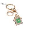 Non-blackening Metal Keychain Pendant, 3D Cabin Shape Key Holder with Lobster Home Settling Gift Clasp And Ring, Anti-Oxidation Fall-Resistant Window