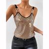 Women Sleeveless Sequined Nightclub Sexy Tank Clothes Y2k