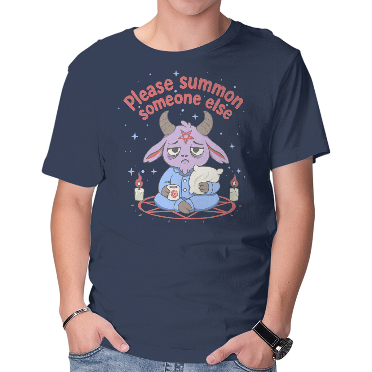Unisex Crew Neck T-Shirt Please Summon Someone Else Graphic Short Sleeve Casual Tee XXXL