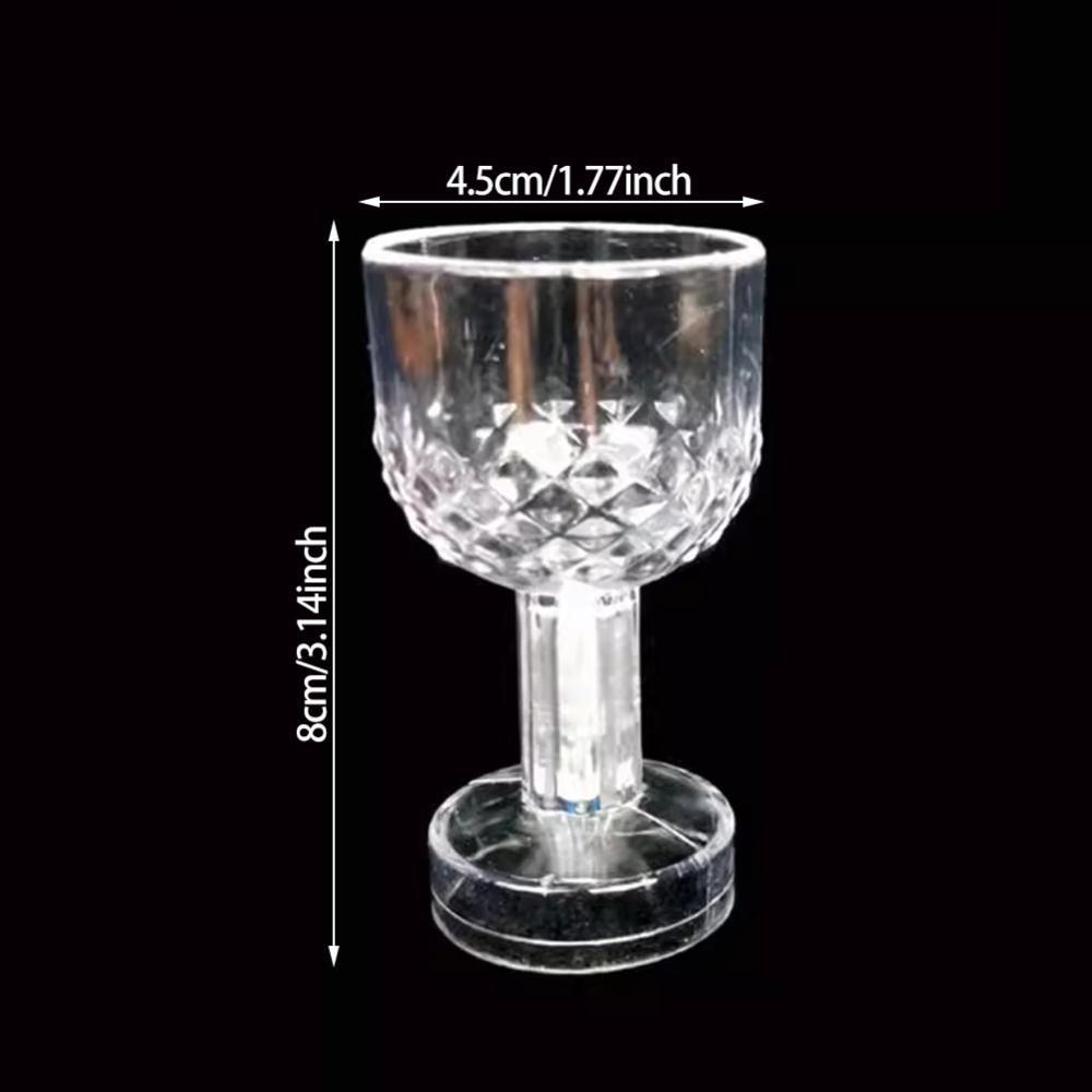 55 ml LED-Leuchtbecher mit Schalter, leuchtendes Trinkgeschirr, blinkende Getränke, Whisky, Softdrink-Becher, Party-Club-Bar-Atmosphäre-Zubehör