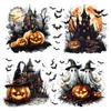 Halloween 16Oz Glass Cup Transfer Sticker Cartoon Girl Design Waterproof Decorative Adhesive Decal for Party Home Decors