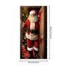 Santa Door Cover Decoration Winter Holiday Polyester Festive Christmas Holiday Front Door Cover For Entrance Courtyard Shop