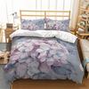 Digital 5D Printing And Dyeing Flower Quilt Cover Pillowcase Three-Piece Bedding Kit