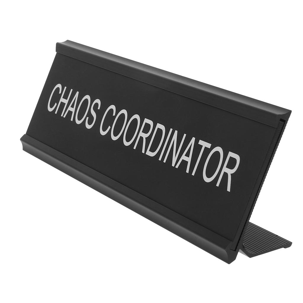 Position Card Chaos Coordinator Plaque Deskplates Name Accessory Sign Decor Office Decorative