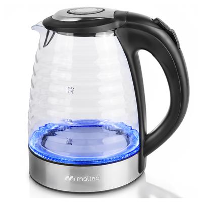 Maltec Boily1000-Sl 2200W 1,7L Elektrická skleněná rychlovarná konvice