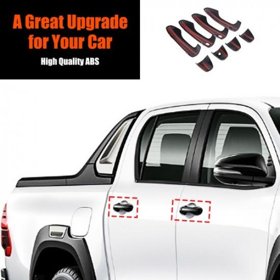 Накладка на зовнішню ручку дверей з вуглецевого волокна ABS для Toyota Hilux 2015-2024