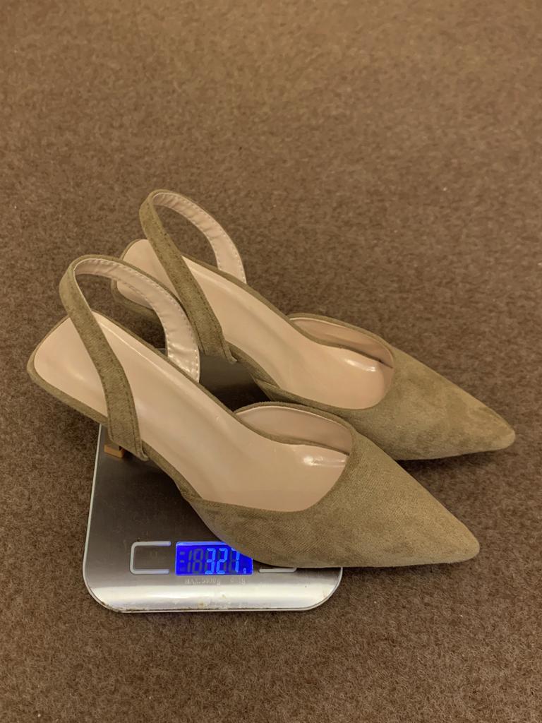 Plus Size Pointed Slim High-heeled Sandals with Toe Caps and Empty Heels Women's Mid Heels Shallow Mouth Shoes Women's Pumps