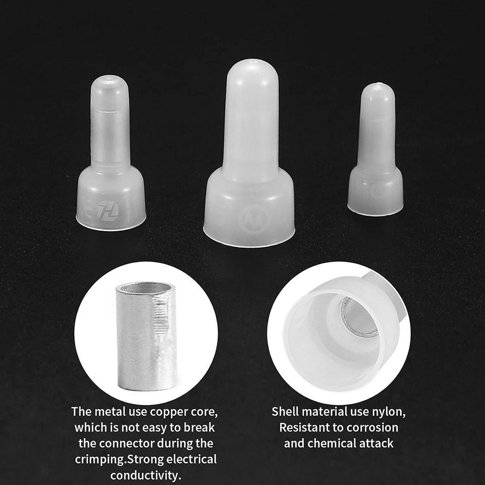 Nylon Closed End Connectors Insulated Cable End Closed Caps Wire Terminal Gauge Crimp Cap  Wire