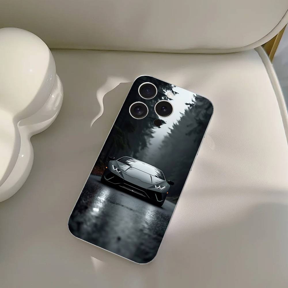 Sporty Cool A-LamborghiniS-H Phone Case For IPhone 16/15/11/13/14 Pro Max Plus/X/Xr/Xs Max/Se2020/12mini Transparent Clear Cove