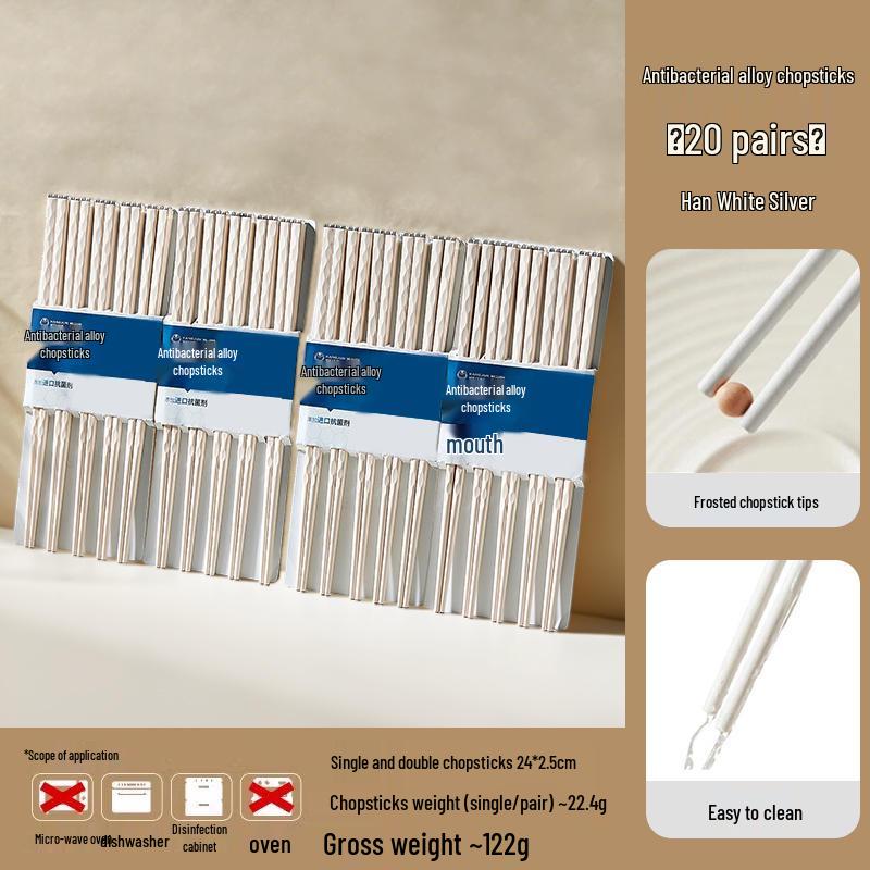 Beautiful Anti-Mold Household Alloy Chopsticks - One Per Family Member