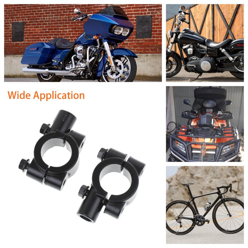 Motorcycle Rear View Mirrors Mount Clamp 2PCS 22mm 25mm Handlebar 8mm 10mm Thread Universal Rear Mirror Holder Adapter Bracket