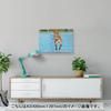 Art Panel Painting Decoration igsticker 420mm x 297mm A3 Photo Wall Hanging Wooden Frame Interior Stylish 025713 Pool Dog Animal