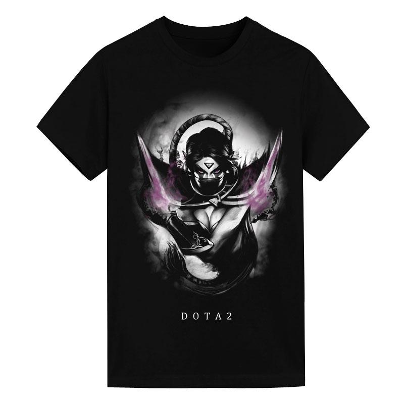 2025 Knife Tower 2 Ink Dark DOTA2 Clothes New Phantom Ghost Men Pure Cotton Short Sleeve Shadow Magic T-shirt Game