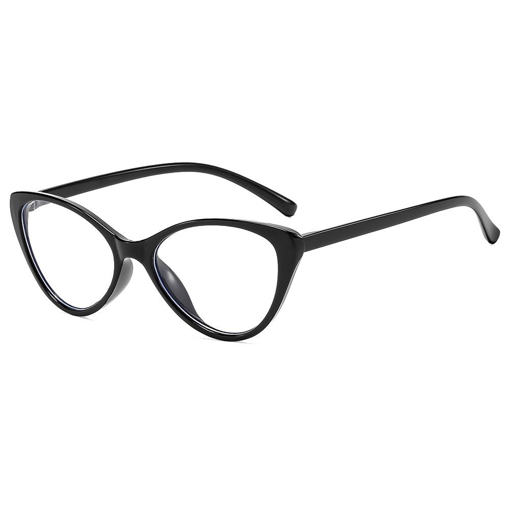

Ins Retro Simple Color Matching Frame Design Anti Blue Light Cat Eye Glasses Prevent Mobile Phone Computer Radiation Unisex as picture