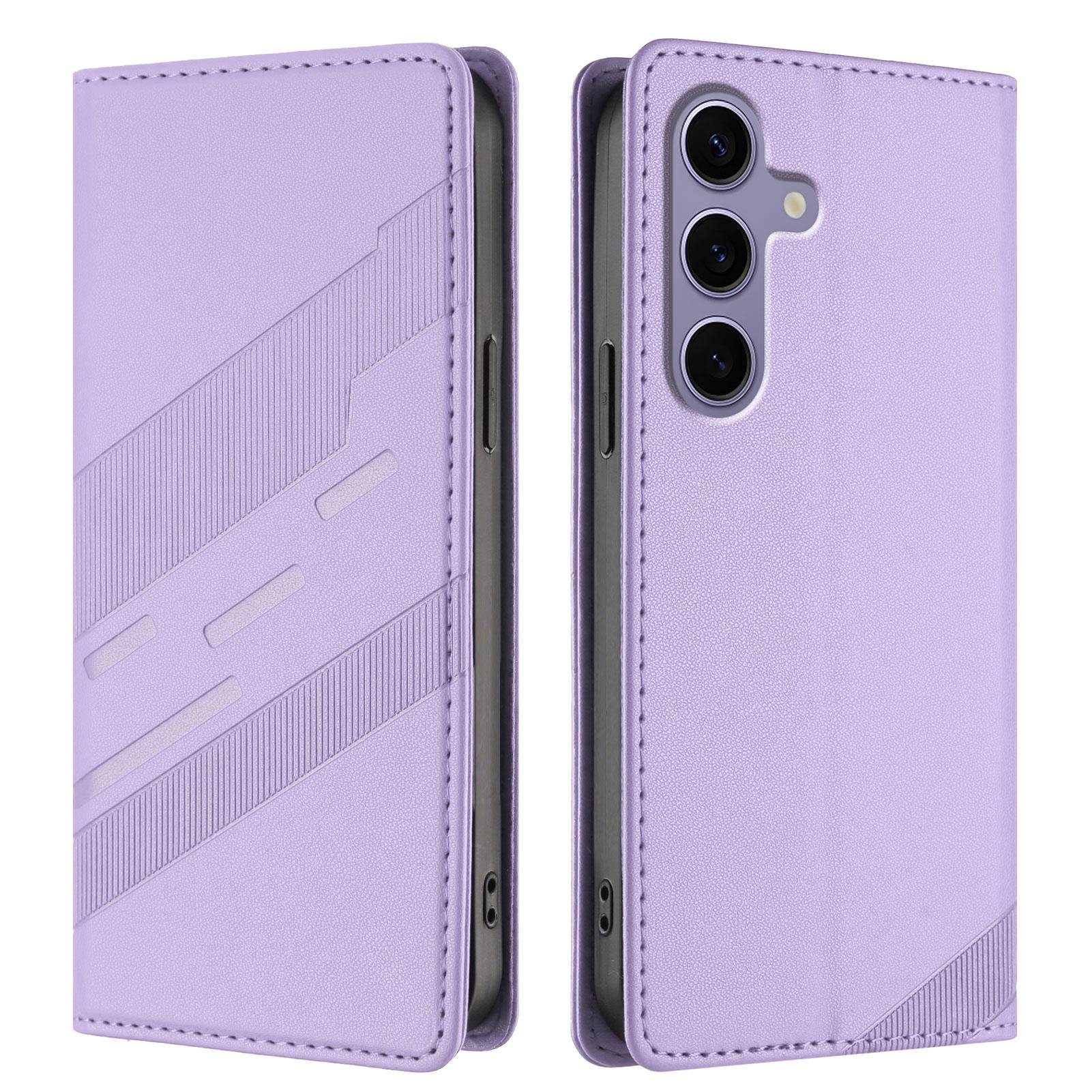 

For Samsung Galaxy S24 FE Phone Cases Punk Style Imprinted Wallet Stand Leather Cover E