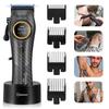 Professional Hair Clippers 5000-9000RPM Adjustable Speed DLC Blades 4 Guide Combs USB Base Charging Barber Trimmer